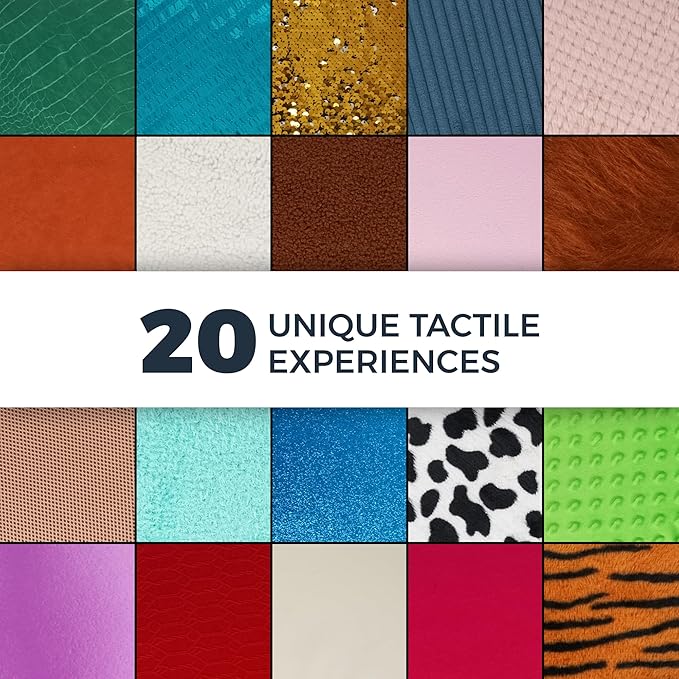 Sensory Mats for Kids 20 Pack 8", Sensory Pads, Playmats for Kids Classroom Playroom Must Haves, Early Learning Tactile Toys, Assorted Colors & Textured Tactile Play