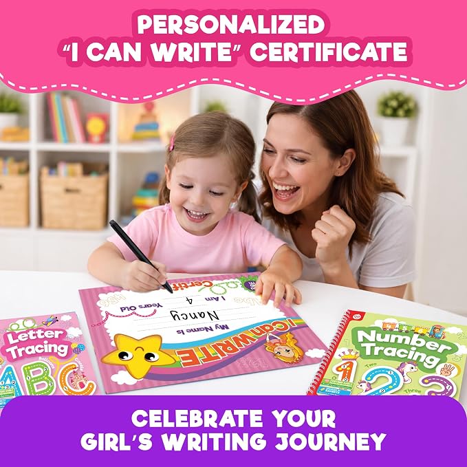 Doctor Jupiter Preschool Tracing Books for Toddlers, 3+ Year Old Kids |Learning Activity Books, Unicorn & Princess Educational Toys, 100+ Wipe Clean Preschool & Kindergarten Activities - Image 6