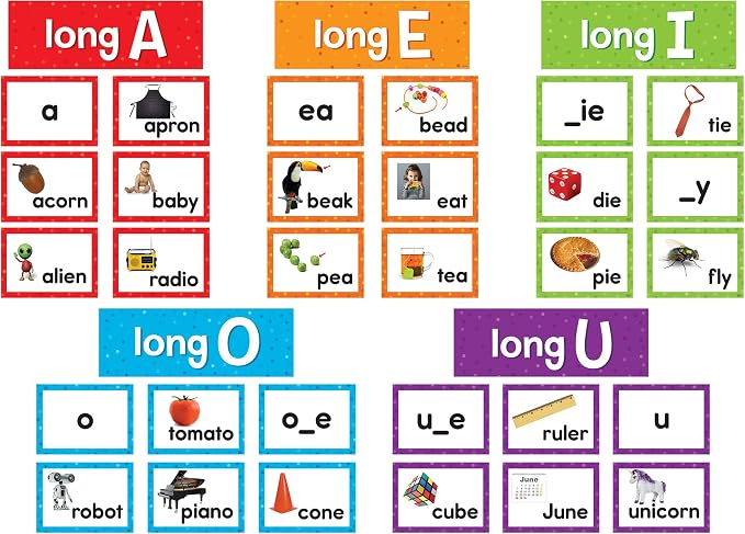 Teacher Created Resources Long Vowels Pocket Chart Cards (TCR20851) by TeacherCreatedResourcesOS
