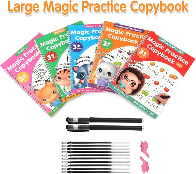 Magic Grooved Writing Practice Books, Grooved Handwriting Practice for Kids - Image 3