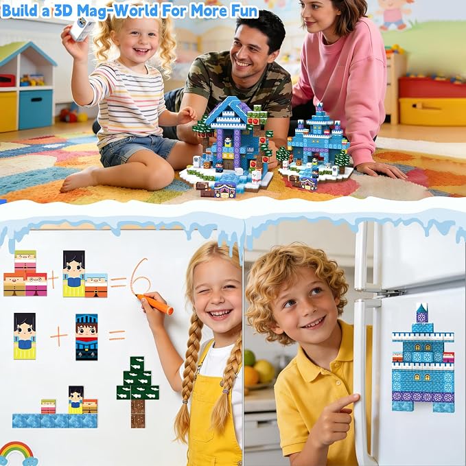200pcs Magnetic Blocks, Magnetic Building Cubes Sets for Kids Ages 4-8 - Image 5