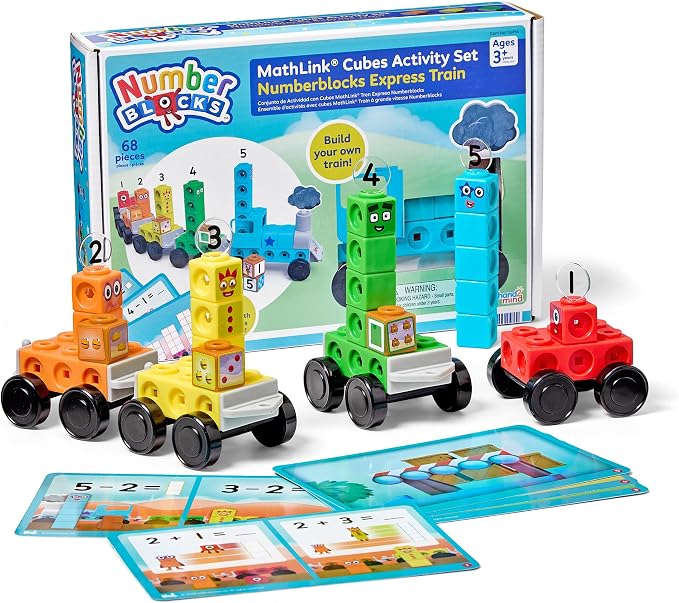 hand2mind Numberblocks Express Train MathLink Cubes Activity Set, Ages 3+ by hand2mind