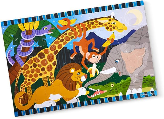 Melissa & Doug Safari Social Jumbo Floor Puzzle (24 Pieces, 2 x 3 Feet), Jigsaw Puzzle for Preschoolers and Kids Ages 3+ - FSC Certified by Unknown