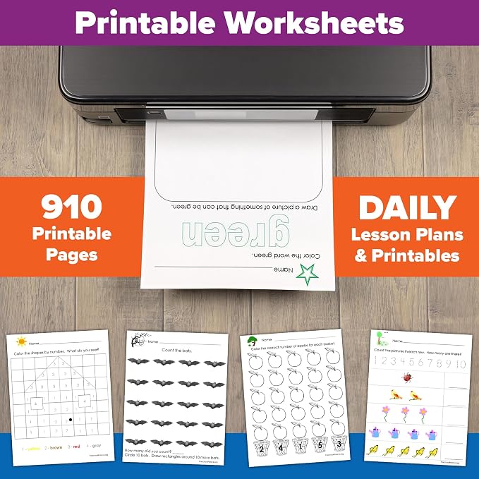 The Ultimate Preschool Curriculum Kit - Printable Workbooks, Lesson Plans and Learning Activities for Preschoolers, Pre K Kids and Toddlers (Ages 3 - 5) - Image 2