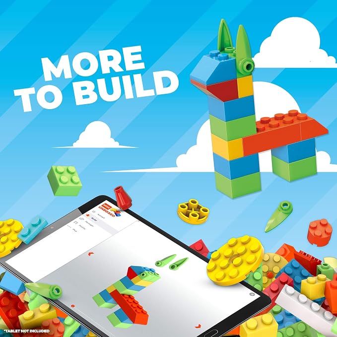 MEGA Construx Kids Blocks Toy Set, Open-Ended Building Bricks Tube with 140 Pieces in Fluorescent Colors, Ages 4+ Years - Image 5