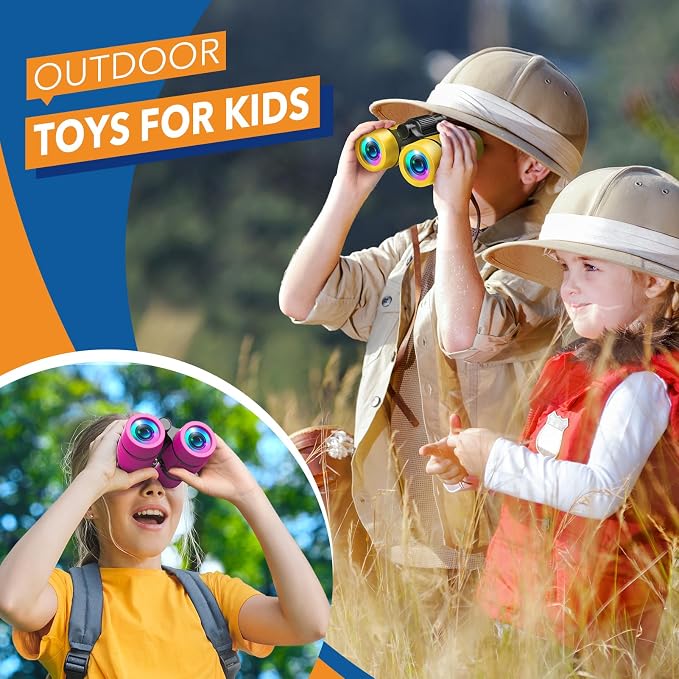 Toys for 3-7 Year Old Girl Boy: LET'S GO! Bird Watching Binoculars for Kids Ages 3 4 5 6 7 Year Old Girls Boys Outside Learning Toy for Kid Christmas Preschool Gift Toddler Binoculars Toy Stuffers - Image 3