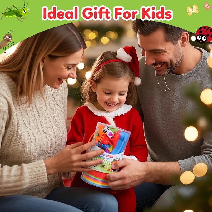 Counting Insects Matching Toys with Sorting Bowls and Games Dice Montessori Preschool Educational Activities Learning Color Sorting Fine Motor Skills Sensory Toys Birthday Gifts for 3 4 5 Year Old - Image 7