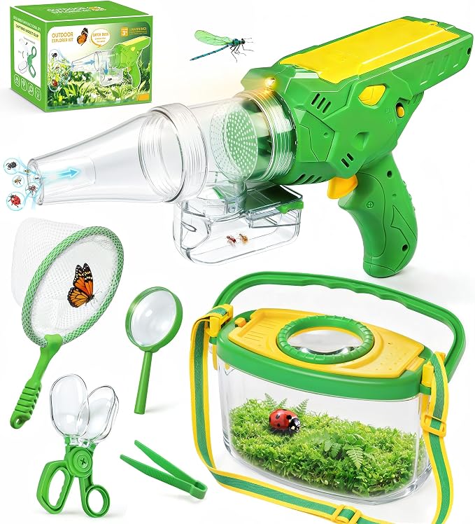 Bug Catcher for Kids Age 3-12, Bug Vacuum Catching Kit with Bug Collector by HAIMST
