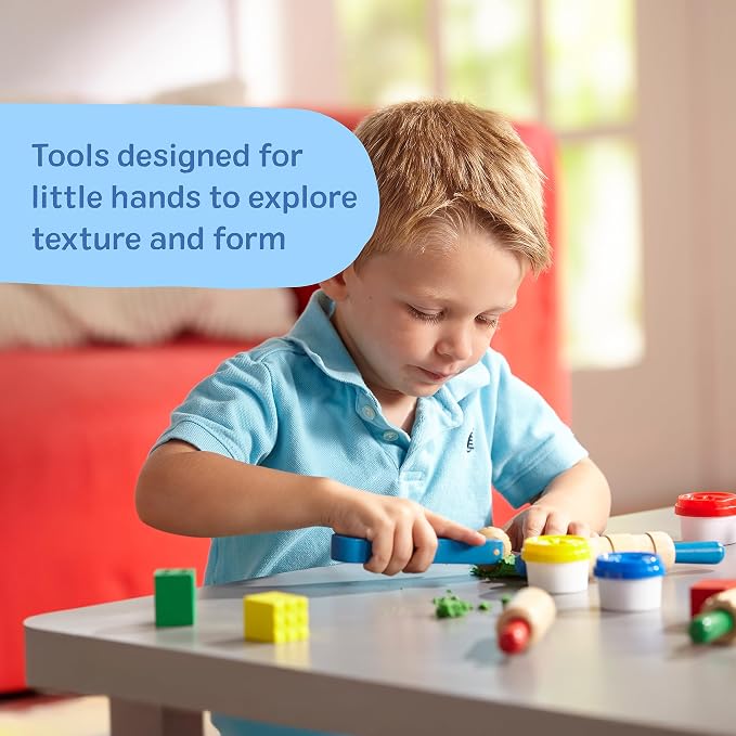 Melissa & Doug Modeling Dough & Sculpting Tools, 8 Tubs of Playdough Modeling Clay with Cutters, Rollers & Molds, Arts & Crafts Kit & Accessories, Preschool Learning Toys for Kids Ages 3+ - Image 8