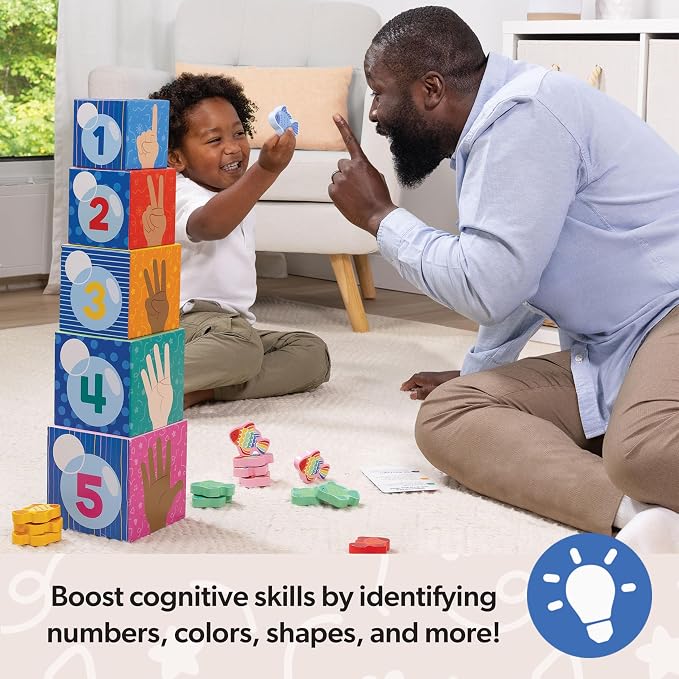 Melissa & Doug Ms. Rachel Sort & Count Nesting Wooden Blocks Toy - Image 7