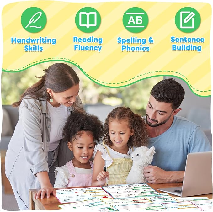 20PACK CVC Word Games Sight Words Flash Cards Sentence Building - Image 7
