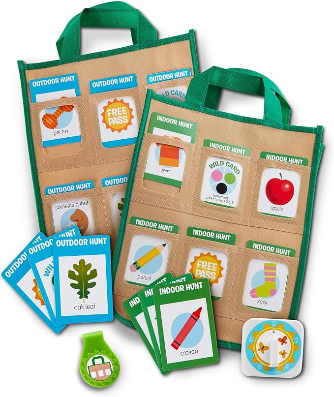 Melissa & Doug Let’s Explore Indoor/Outdoor Scavenger Hunt Play Set – 80 Double-Sided Cards by Unknown