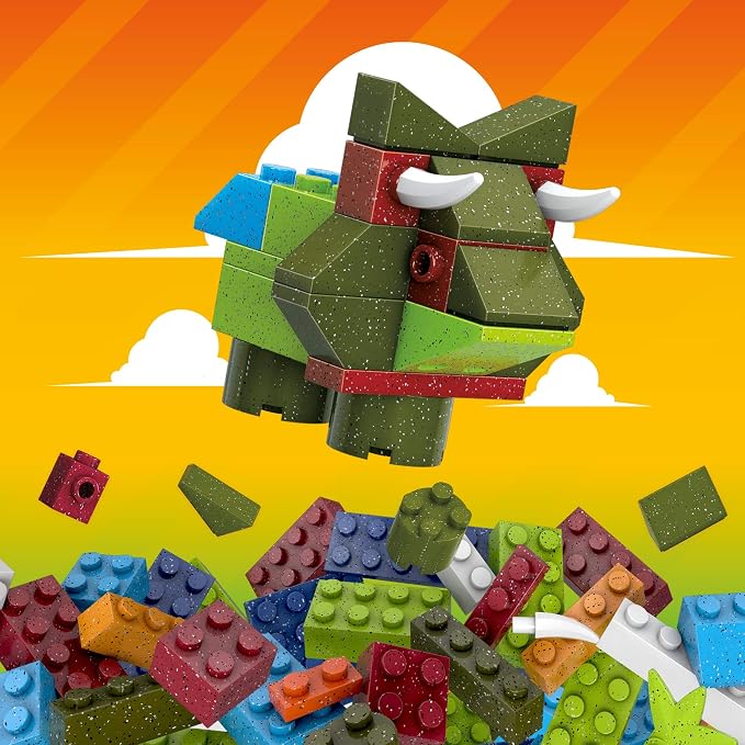 MEGA Construx Kids Blocks Toy Set, Open-Ended Building Bricks Tube with 140 Pieces in Speckled Colors, Ages 4+ Years - Image 2