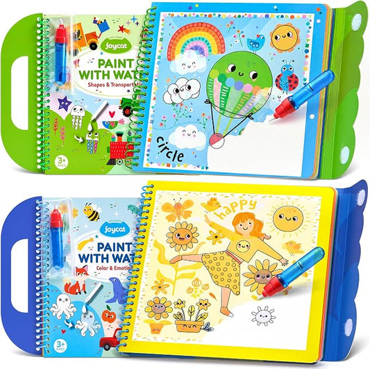 JoyCat Paint with Water for Kids (Shape & Transportation + Color & Emotion) by JOYCAT