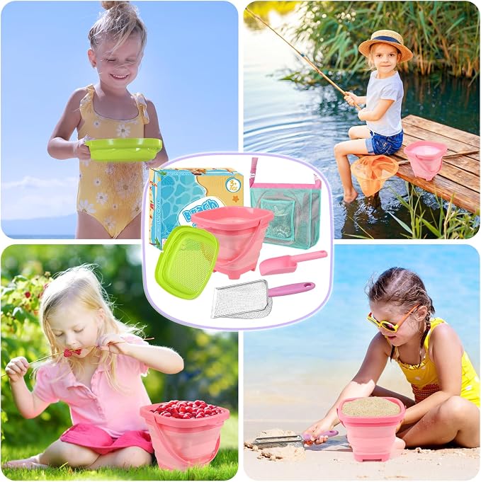 FHOZGECY Beachcombing Treasure Kit with 2 Sifters for Family Beach Vacation - Image 7