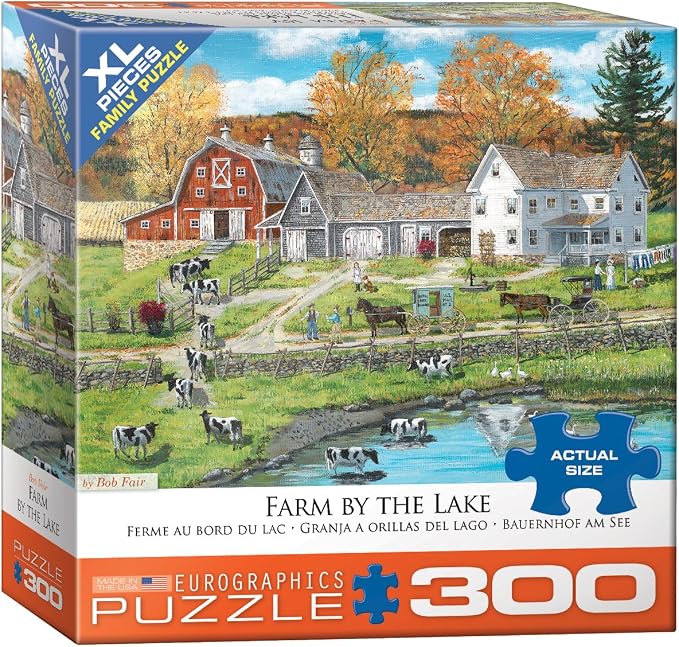 Farm by Lake Family Puzzle 300pc by EuroGraphics