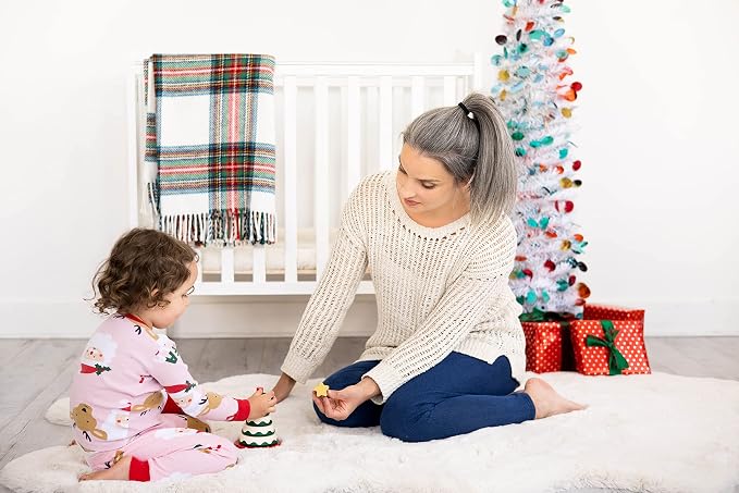 Pearhead Wooden Christmas Tree Stacking Toy Set, Holiday Toys for Toddlers - Image 5