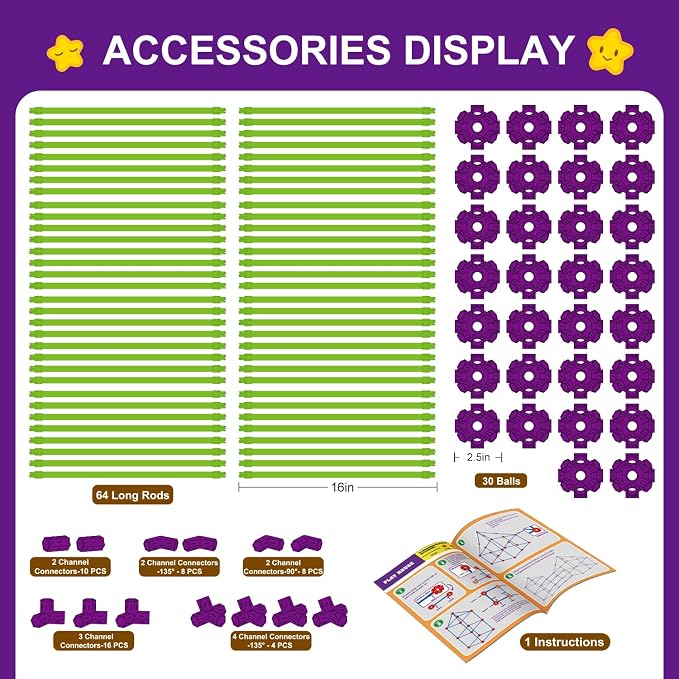 Glow In The Dark Fort Building Kit for Kids,STEM Construction Toys, Educational Gift for 4 5 6 7 8 9 10 11 12 Years Old Boys and Girls,Ultimate Creative Set for Indoor & Outdoors Activity,140 Pcs - Image 2
