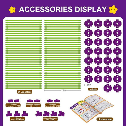 Glow In The Dark Fort Building Kit for Kids,STEM Construction Toys, Educational Gift for 4 5 6 7 8 9 10 11 12 Years Old Boys and Girls,Ultimate Creative Set for Indoor & Outdoors Activity,140 Pcs - Image 2