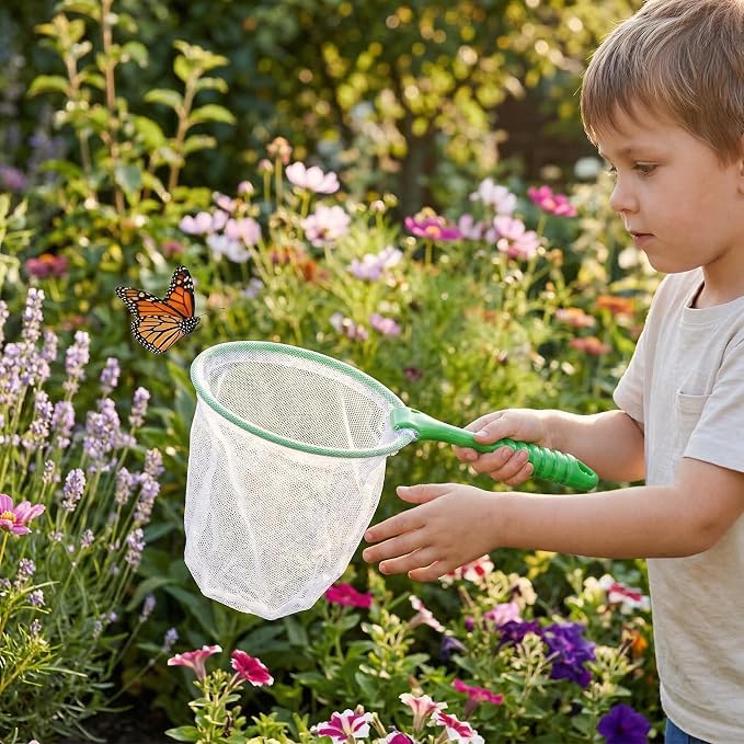 Bug Catcher Kit 6 Pcs - Insect Catching Set with Net, Bug Box, Magnifier & Tweezers - Outdoor Explorer Toy for Kids Age 3-12(Green 6 Pcs) - Image 5