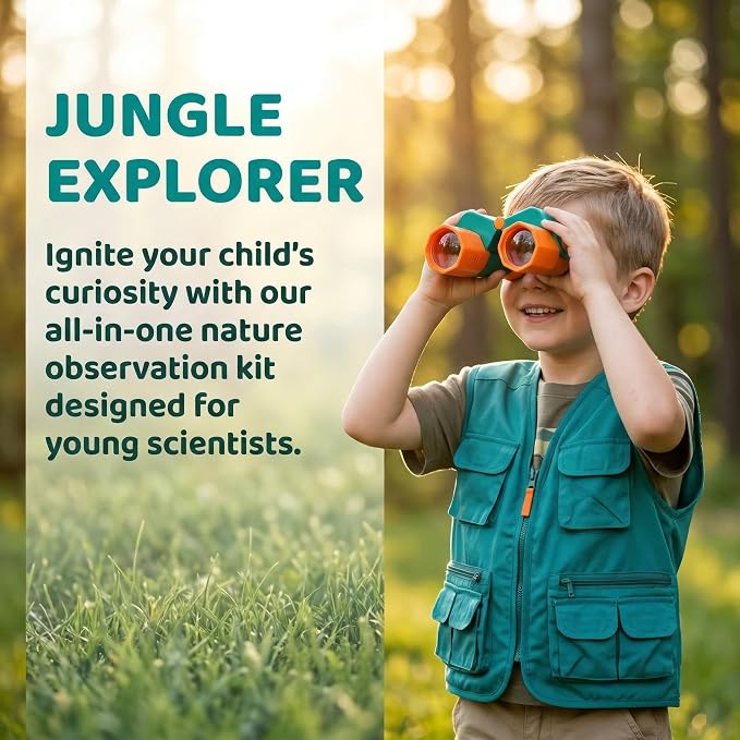 Bug Catcher Kit 13 Pcs - Insect Catching Set with Net, Habitat, Magnifier & Tweezers - STEM Outdoor Toy for Kids Age 3+ (Orange 13 Pcs) - Image 5