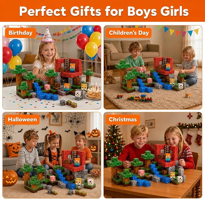 Magnetic Blocks for Kids Ages 3-8, 100PCS STEM Magnetic Building Cubes, Montessori Construction Toys for Boys Girls, Creative Educational Building Set, Birthday - Image 5