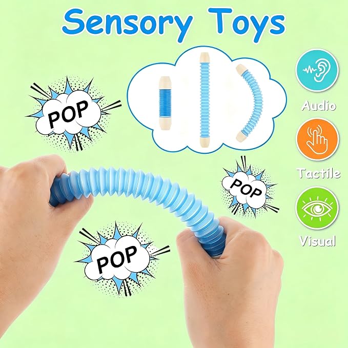 Magnet Toys for 3 Year Old Boys & Girls, 2 in 1 Magnetic Pop Tubes & Balls, Sensory Fidget Toys for Fine Motor Skill Development, Preschool STEM Educational Toys Gift for Toddlers and Kids (36 PCS) - Image 4