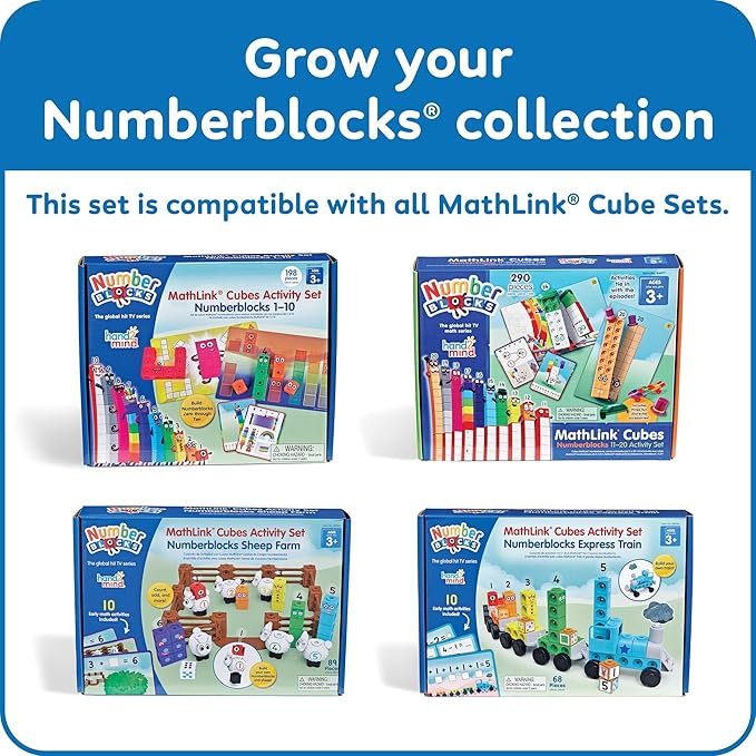 hand2mind Numberblocks Sheep Farm MathLink Cubes Activity Set, Ages 3+ - Image 6
