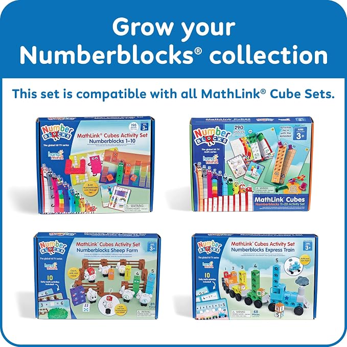 hand2mind Numberblocks Express Train MathLink Cubes Activity Set, Ages 3+ - Image 6