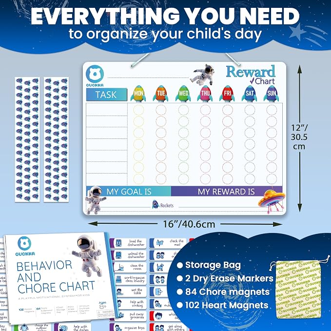 Magnetic Behavior Chore Chart for Kids at Home - Reward Chart for Kids - Image 2
