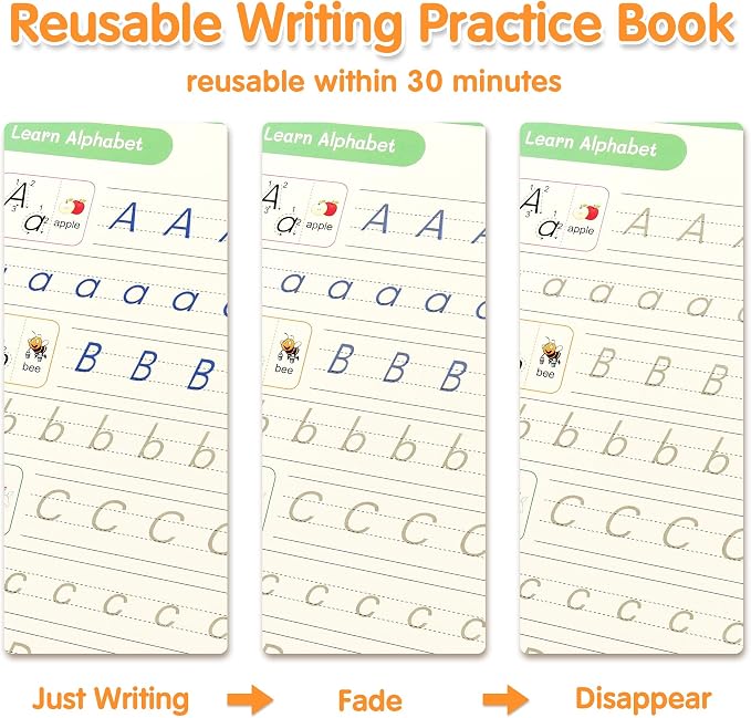 Magic Grooved Writing Practice Books, Grooved Handwriting Practice for Kids - Image 4