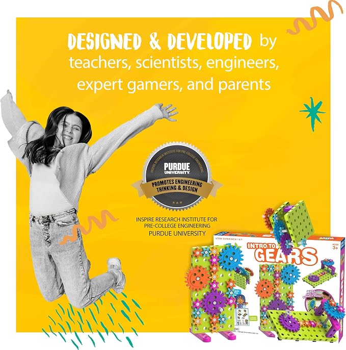 Thames & Kosmos Kids First: Intro to Gears STEM Experiment Kit for Ages 3+ | Build 4 Models, Learn About Gears, Power & Motion | Intro to Mechanical Engineering for Young Learners | Durable Parts - Image 5
