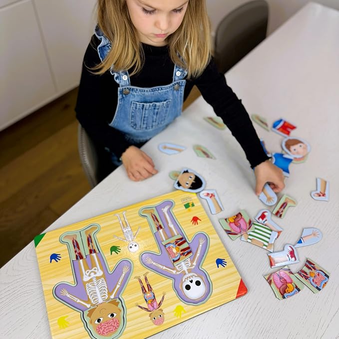 The Learning Journey: Lift & Learn Inside of Me – Human Body Layered 28 piece Jigsaw Puzzles- Montessori School - Learning Educational Toy for Baby - Kids Ages 3 and Up Non-Toxic & BPA Free - Image 5