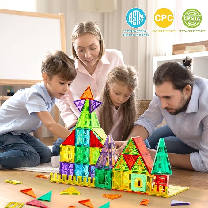 Dopyye 100 PCS Magnetic Building Tiles, Magnetic Block for Kids - Image 3