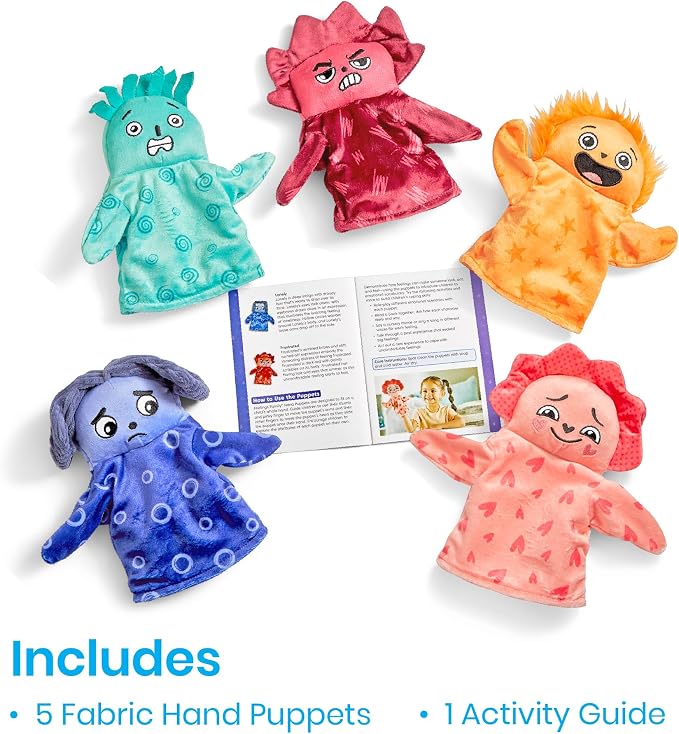 hand2mind Feelings Family Hand Puppets Secondary Emotions - Image 2