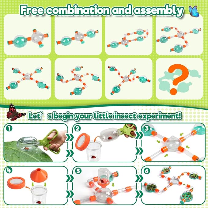 Bug Catcher Kit for Kids, Insect Catching Set with Bug Habitat, Magnifier - Image 6