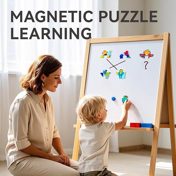 Dotimo 30 PCS Farm Animals Pairing Magnetic Puzzles for Kids 3-5 - Image 2