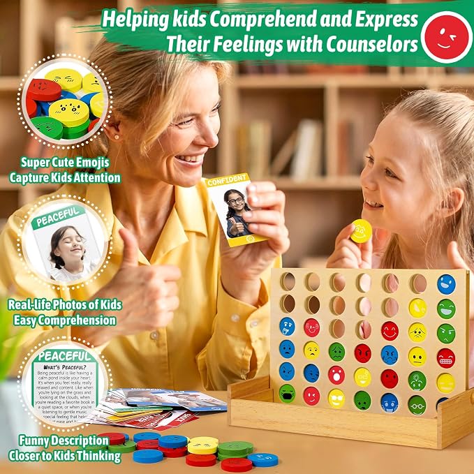 Garybank Social Skills Games for Kids - Emotional Disc Four in A Row Game - Image 3