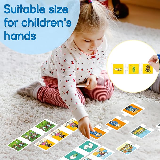 Broytain Sequencing Puzzle Cards,Sequence Game for Kids,Toddler Puzzle,Speech Therapy Toy,Autism Learning Materials,Storytelling,Social Skill,Sentence Building,Learning Activities for 3 4 5 6 Year Old - Image 4
