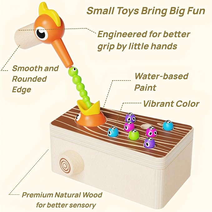 Montessori Wooden Bird Feeding Game Toys for Boys and Girls Aged 2-4 - Image 5