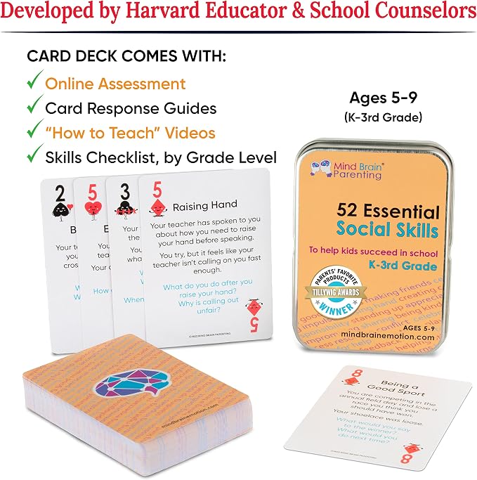 Mind Brain Emotion 52 Essential Social Skills Lessons & Teaching Tool Kit - Social Emotional Learning Activities for Parents, Teachers, School Counselor (Kindergarten, Elementary Kids) - Image 2