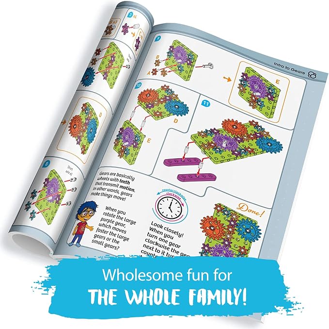 Thames & Kosmos Kids First: Intro to Gears STEM Experiment Kit for Ages 3+ | Build 4 Models, Learn About Gears, Power & Motion | Intro to Mechanical Engineering for Young Learners | Durable Parts - Image 4