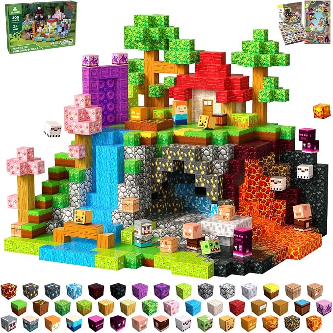 300PCS Magnetic Blocks, Building Cubes, Boys Kids Gifts Toys by SSAWER