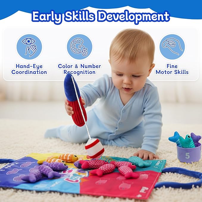 Montessori Toys for 1 2 Year Old Boy Birthday Gifts, Toddler Fishing Game - Image 3
