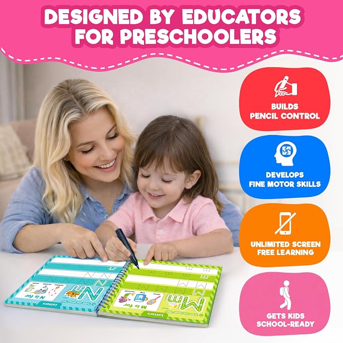 Doctor Jupiter Preschool Tracing Books for Toddlers, 3+ Year Old Kids |Learning Activity Books, Unicorn & Princess Educational Toys, 100+ Wipe Clean Preschool & Kindergarten Activities - Image 8