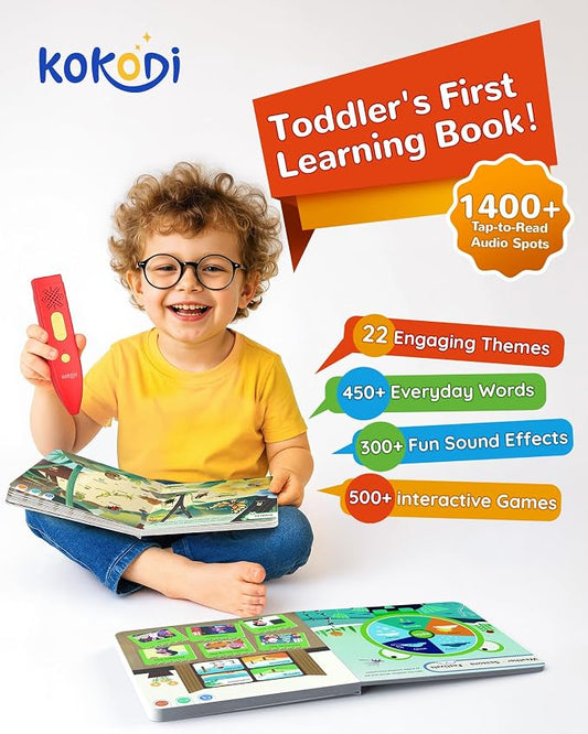KOKODI Talking Pen Books Sets, Interactive Audio Sound Books Kids Learning Electronic Toys for Boys Girls, Autism Sensory Games, Early Educational Gifts Birthday Gifts for Toddlers Kids Age 2 3 4 5 - Image 2