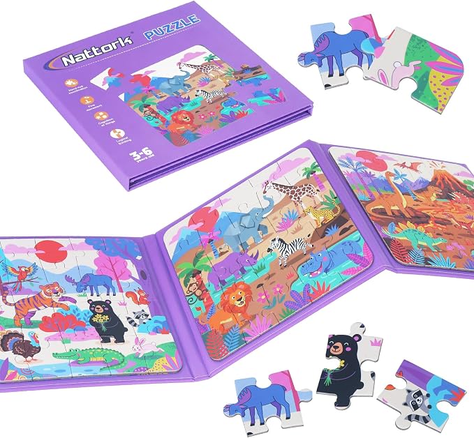 Nattork Magnetic Puzzle for Toddlers Boys Girls 3-5 4-8 5-6 Kids Puzzles by Nattork