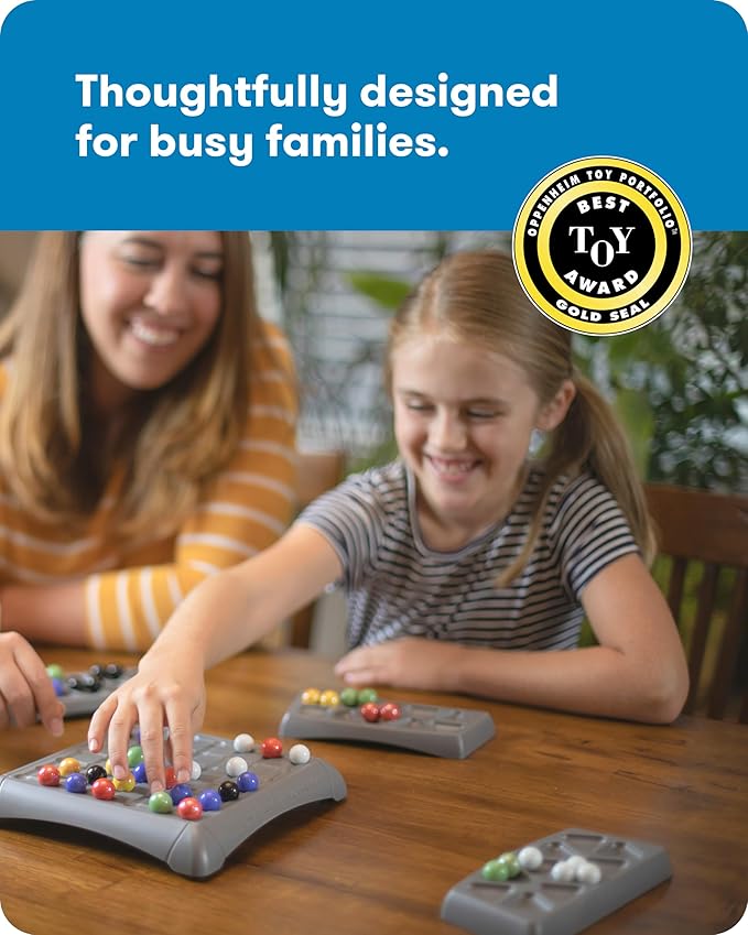 SimplyFun Marble Matrix - Marble Game to Practice Fine Motor Skills and Critical Thinking - Educational Game for Kids Ages 7 & Up - 2 to 4 Players