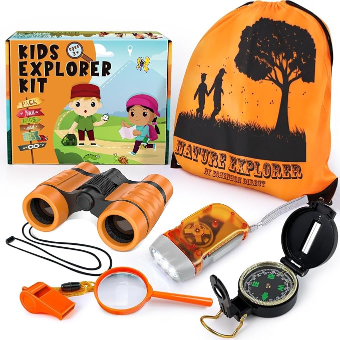 ESSENSON Kids Explorer Kit - Adventure Kit for Kids, Outdoor Explorer Kit with Binoculars, Summer Outdoor Toys for Kids Ages 4-8 by ESSENSON