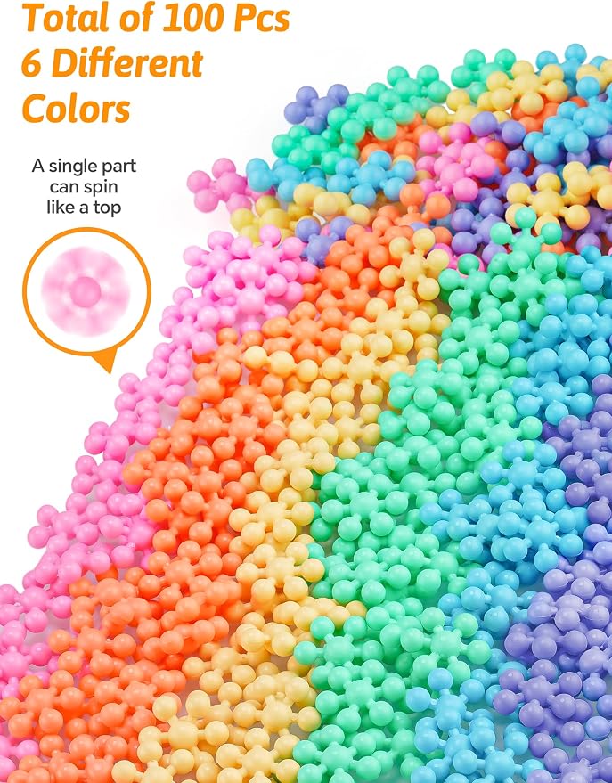 100PCS Building Blocks STEM Construction Toy, Macaron Colors - Image 3